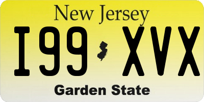 NJ license plate I99XVX