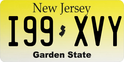 NJ license plate I99XVY