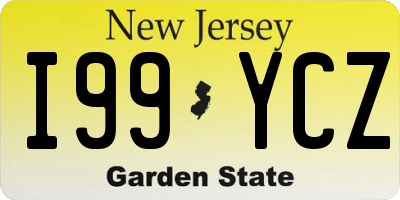 NJ license plate I99YCZ