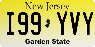 NJ license plate I99YVY