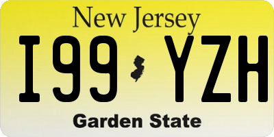 NJ license plate I99YZH