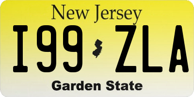 NJ license plate I99ZLA