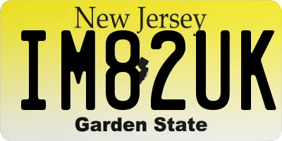NJ license plate IM82UK