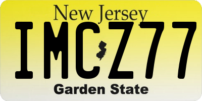 NJ license plate IMCZ77