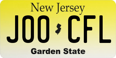 NJ license plate J00CFL