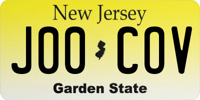 NJ license plate J00COV