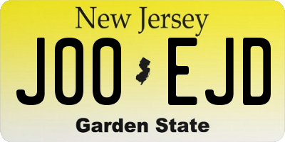 NJ license plate J00EJD