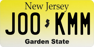NJ license plate J00KMM