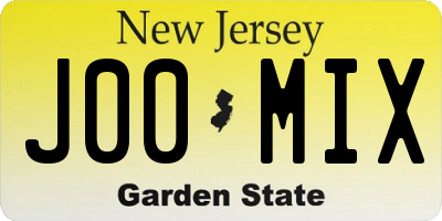 NJ license plate J00MIX