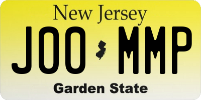 NJ license plate J00MMP