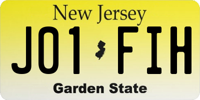 NJ license plate J01FIH
