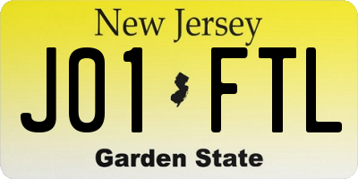NJ license plate J01FTL