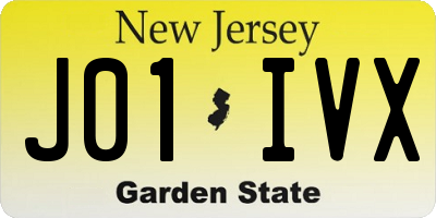 NJ license plate J01IVX