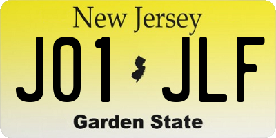 NJ license plate J01JLF