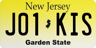 NJ license plate J01KIS