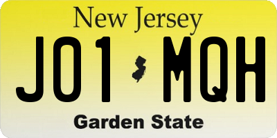 NJ license plate J01MQH