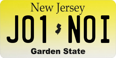 NJ license plate J01NOI