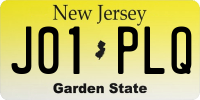 NJ license plate J01PLQ
