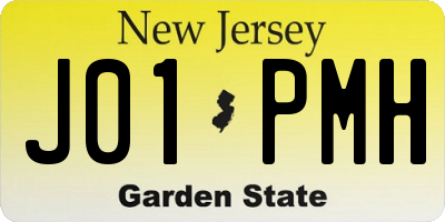 NJ license plate J01PMH