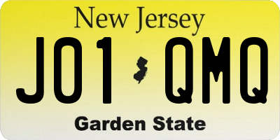 NJ license plate J01QMQ