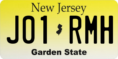 NJ license plate J01RMH
