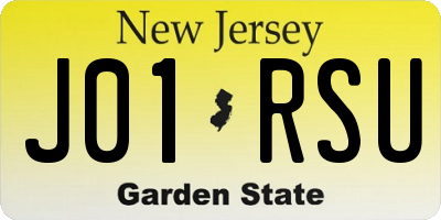 NJ license plate J01RSU
