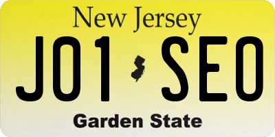 NJ license plate J01SEO