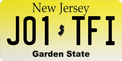 NJ license plate J01TFI