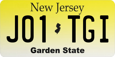 NJ license plate J01TGI