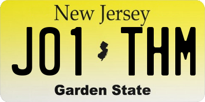 NJ license plate J01THM