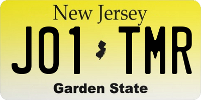 NJ license plate J01TMR