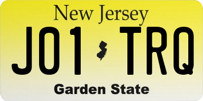 NJ license plate J01TRQ