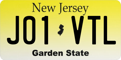 NJ license plate J01VTL