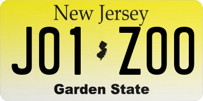 NJ license plate J01ZOO