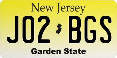 NJ license plate J02BGS