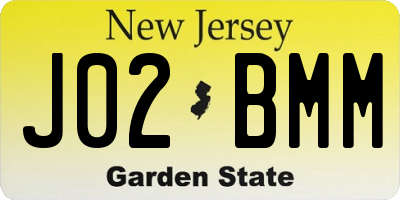 NJ license plate J02BMM
