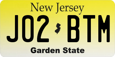 NJ license plate J02BTM