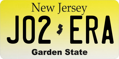 NJ license plate J02ERA