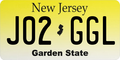 NJ license plate J02GGL