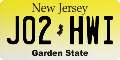 NJ license plate J02HWI