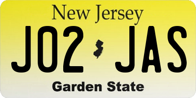 NJ license plate J02JAS