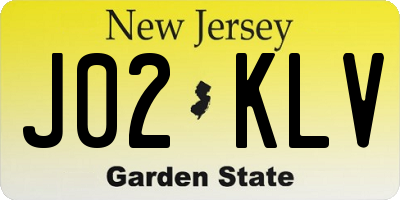 NJ license plate J02KLV