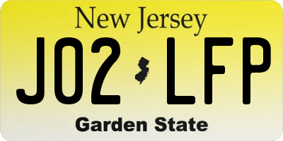 NJ license plate J02LFP