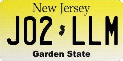 NJ license plate J02LLM