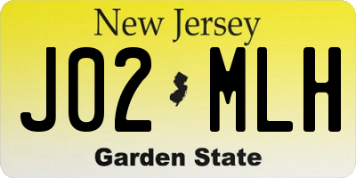 NJ license plate J02MLH