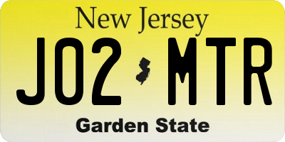 NJ license plate J02MTR
