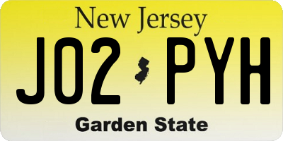 NJ license plate J02PYH