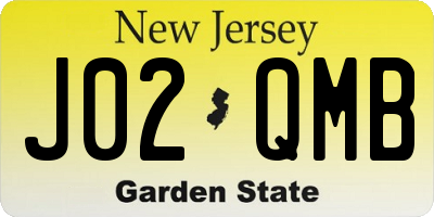 NJ license plate J02QMB