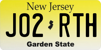 NJ license plate J02RTH