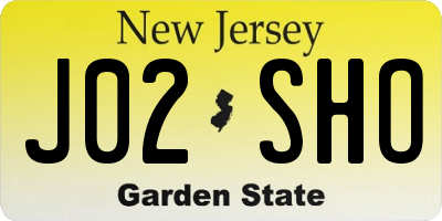 NJ license plate J02SHO